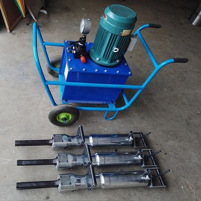 水力石割り石割り機 200kgの重さで花岩を割る