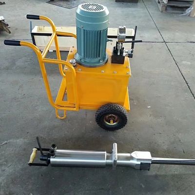 水力石割り石割り機 200kgの重さで花岩を割る